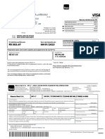 Resumo da fatura e lançamentos de cartão de crédito