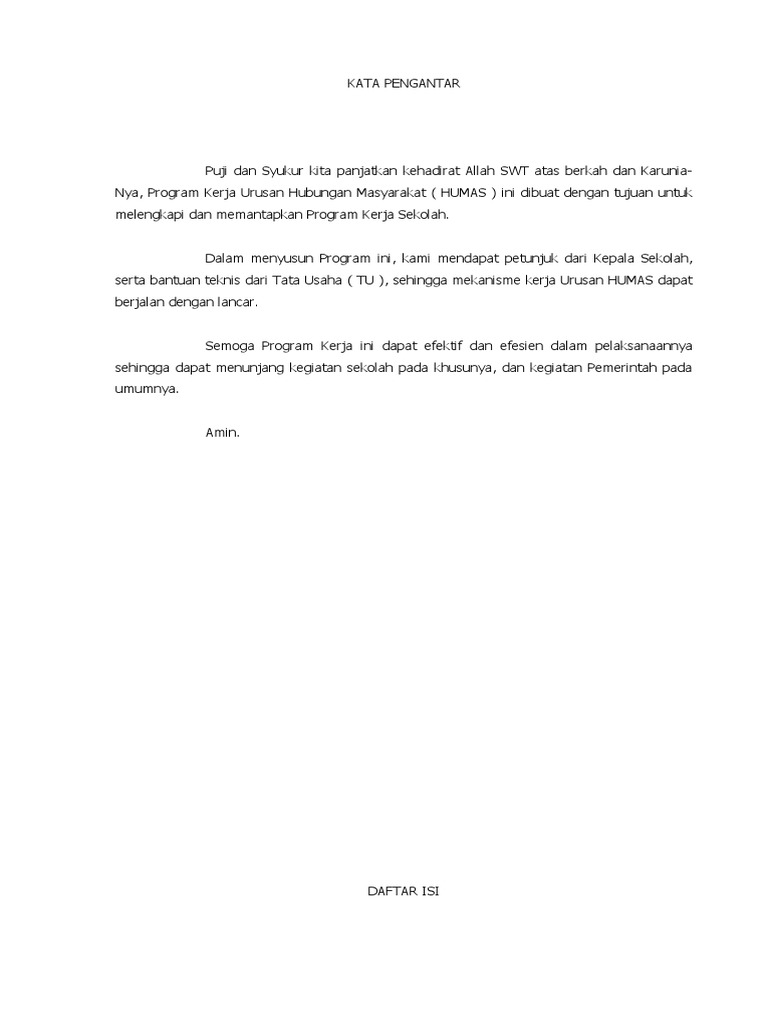 Program Kerja Humas SMP 2022/2023 | PDF