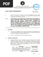 Local Budget Memorandum No 79