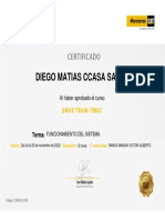 Diego Matias Ccasa Sayco: Certificado