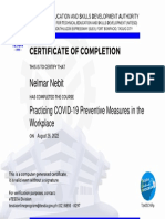 Certificate of Completion NEBIT