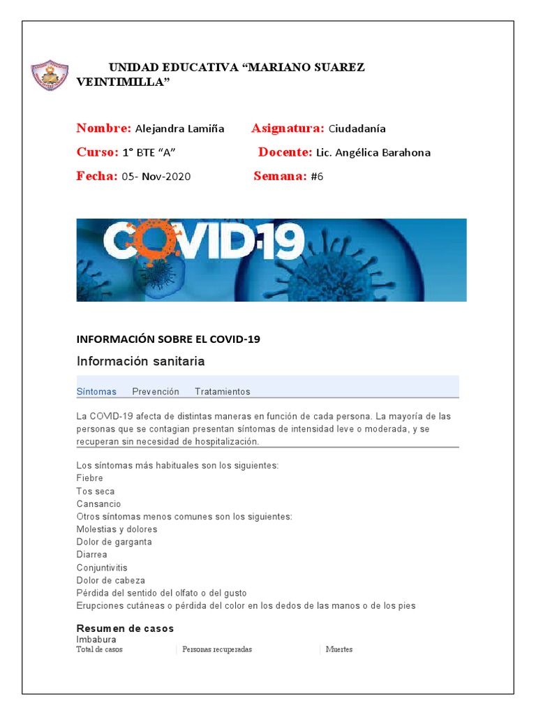 Impacto del COVID-19 en la sociedad | PDF | Ciencias de la Salud ...