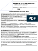 Prova Seletivo Pebi