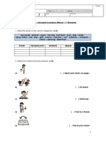 Atividade Avaliativa Mensal 6° Ano 1° Bim