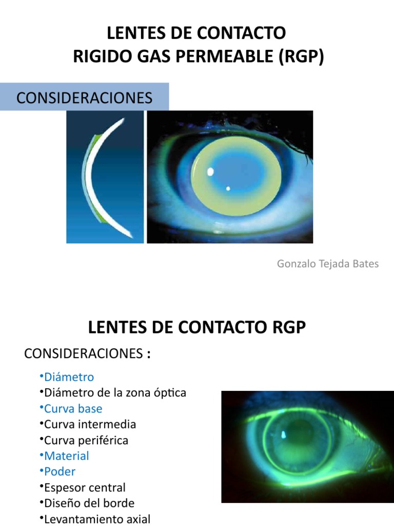 Lentes de Contacto RGP - Consideraciones | PDF | Córnea | Radiación ...