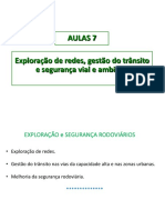 Aula 7 Exploração de Redes, Gestão Do Trânsito e Segurança Vial e Ambiental