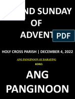Second Sunday of Advent Dec 42022
