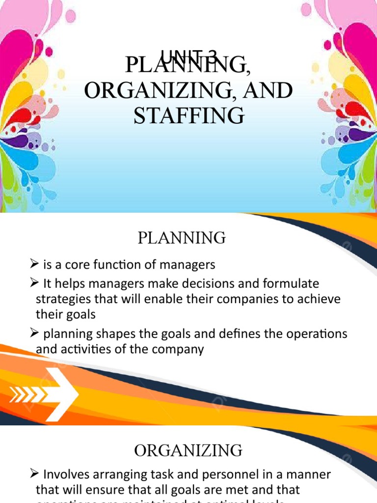 Unit 3 Lesson 8 Planning, Organizing, and Staffing PDF Decision