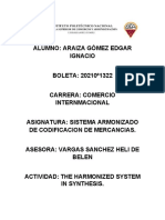 The Harmonized System in Synthesis - Araiza Gómez Edgar Igancio