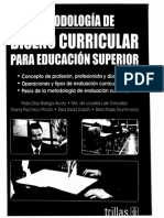 Metodología de Diseño Curricular para Educación Superior