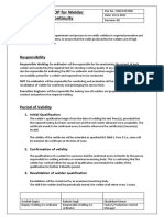 JNKI-SOP-004-Welder Continuity Procedure - Revision