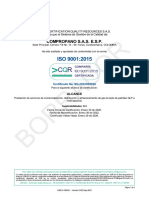 Certificado ISO 9001 Compropano GLP