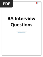 BA Interview Questions 2021 