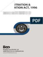 Arbitration and Conciliation Act, 1996 With All Amendments