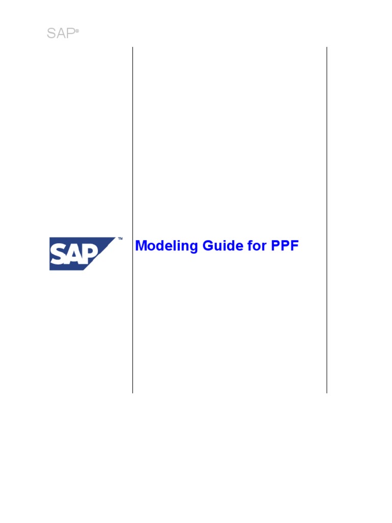 SAP PPF Modeling Guidelines Guide | PDF | Object (Computer Science ...