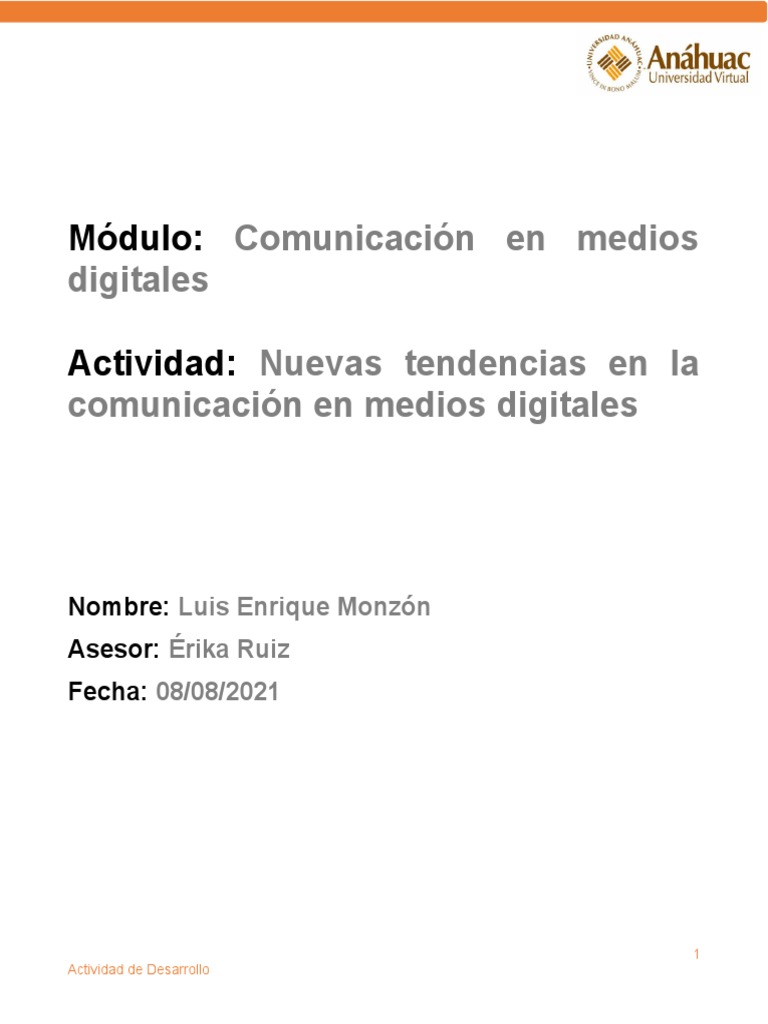 Nuevas Tendencias En La Comunicación En Medios Digitales Pdf