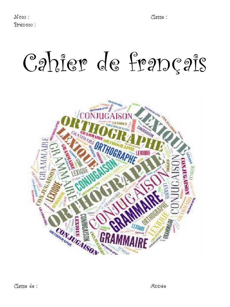 Presentation Page De Garde Francais Page de Garde Francais Val 10 Bis | PDF