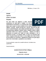 Carta de Solicitud de Cancha