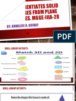 MATH 6 Q3 WEEK 2 Differentiates Solid Figures From Plane Figures