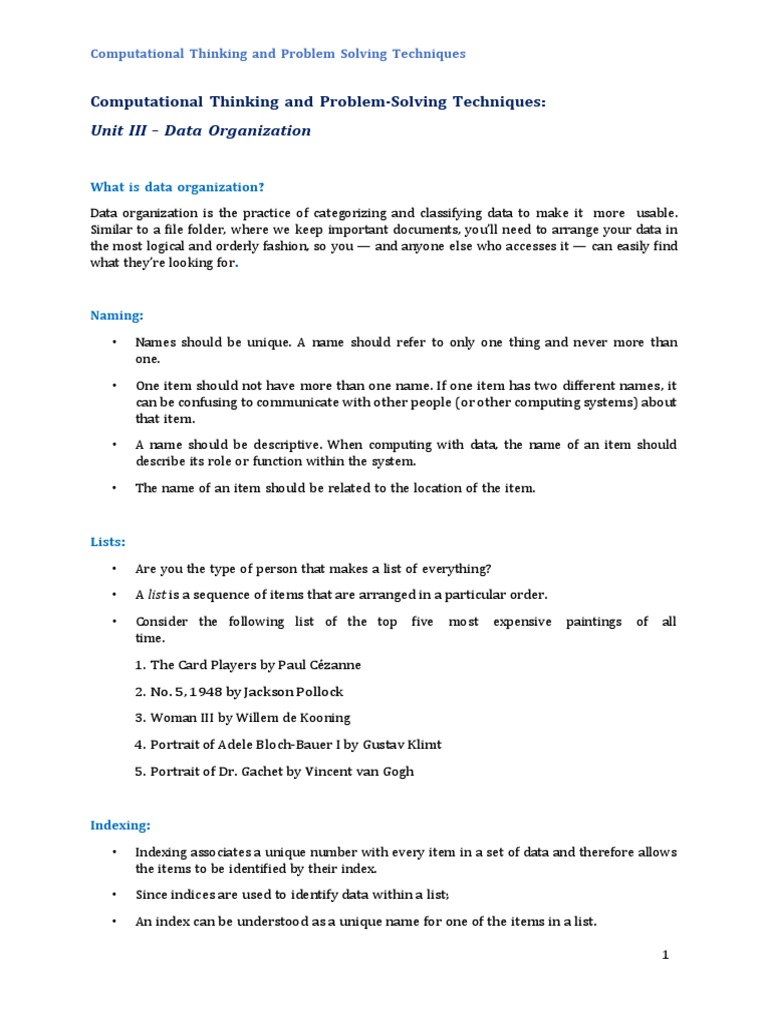 Understanding CTPS in Data Organization | PDF | Array Data Structure ...