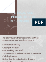 Ethical and Philantrophic Responsibilities