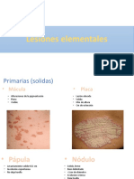Lesiones Elementales en Dermatologia