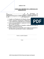 Anexo N°5 - Acta de Compromiso Del Brigadista