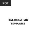 Free HR Letters Templates