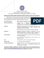 Advt For The Position of Office Assistant in The IIMC's Kottayam Campus On Contract Basis