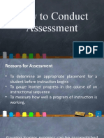 How To Conduct Assessment
