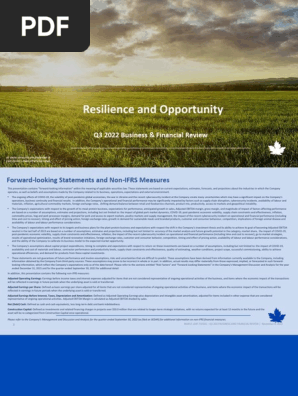Maple Leaf Foods 2022-Q3
