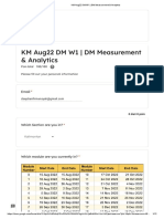 KM Aug22 DM W1 - DM Measurement & Analytics