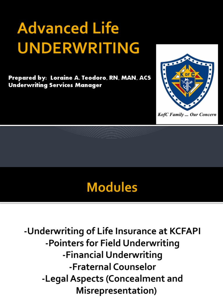 Field Underwriting PDF Insurance Underwriting