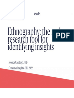 Ethnography Research Tool for Identifying Marketing Insights