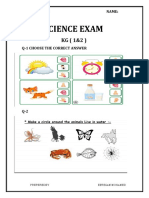 KG Science Exam Questions 1-4