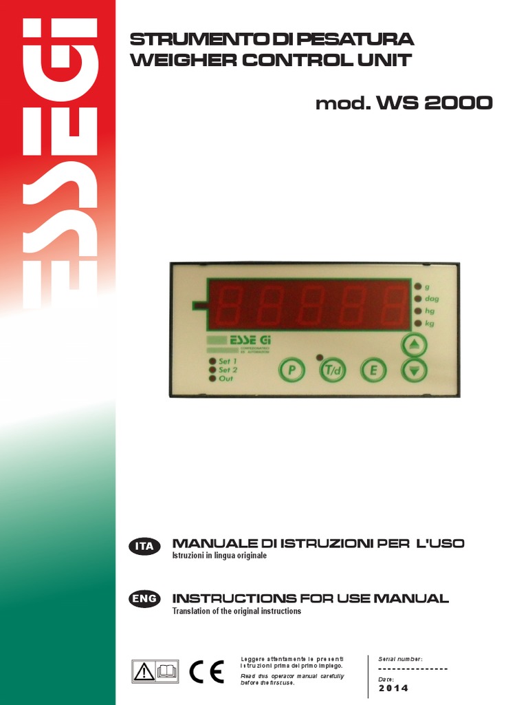 WS2000 - Man - Uscite Statiche - ING | PDF