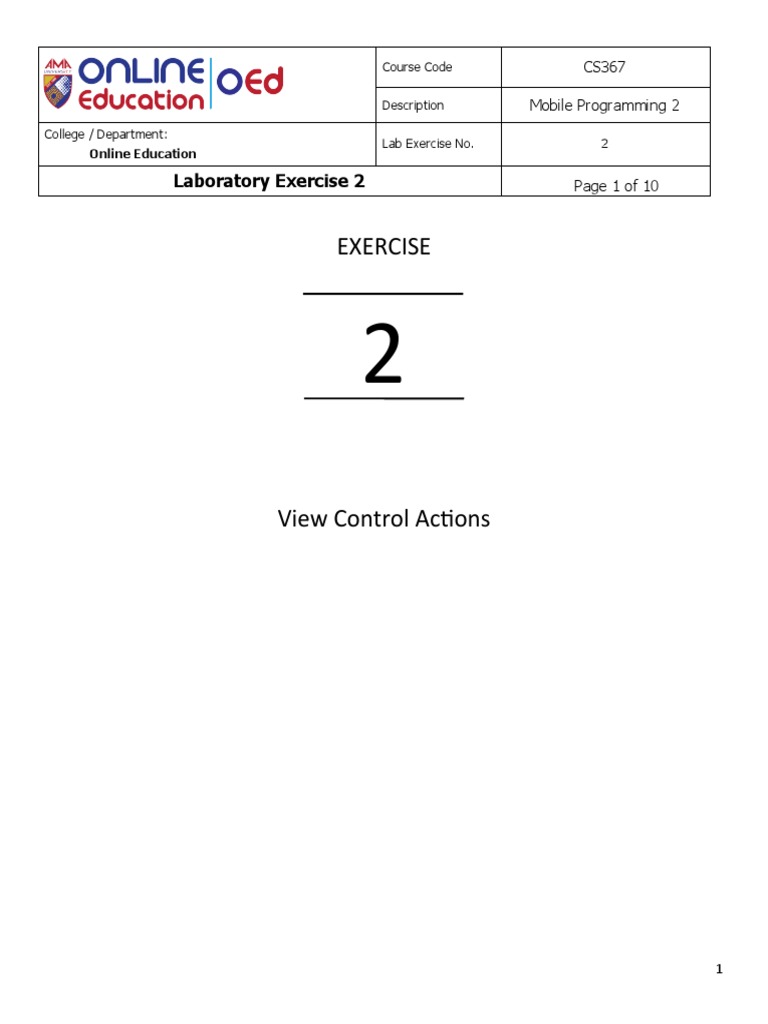 Android UI Controls Lab Exercise | PDF | Screenshot | Computing