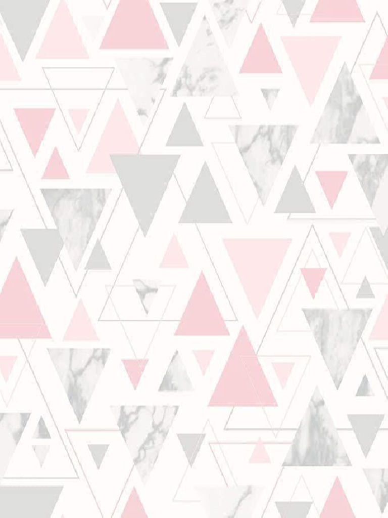 Debona Chantilly Pink Grey & Silver Geometric Triangle Marble Wallpaper 5013 PDF