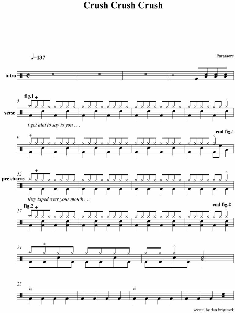 Paramore Crush Crush Crush Pdf