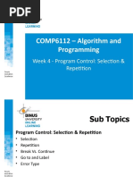 PPT4 - COMP6112 - Program Control Selection - Repetition - R0