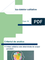 Curs 10. Analiza Datelor Calitative