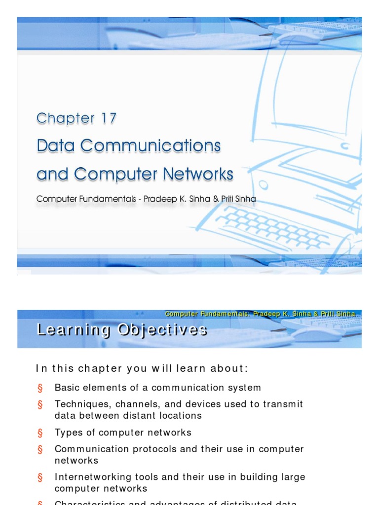 Chapter 17 Data Communication and Computer Networks | PDF | Modulation ...