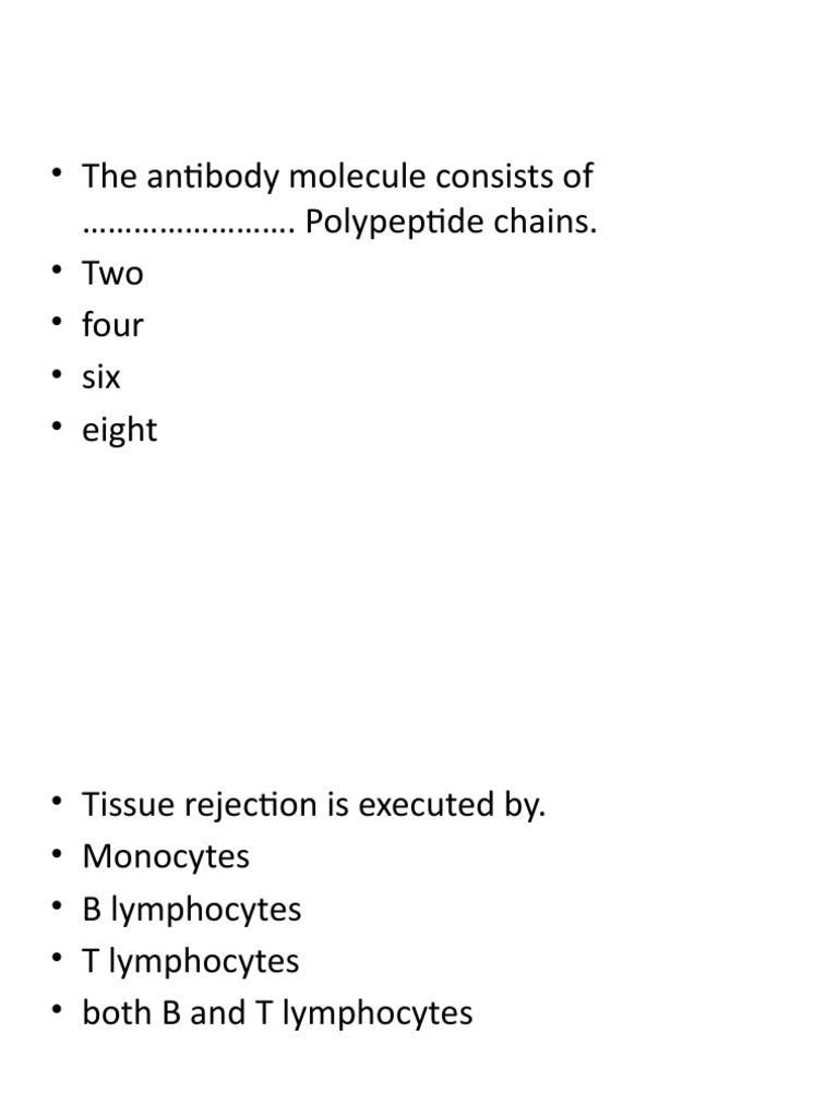 Immunity MCQS PDF Immune System Antigen