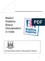 Baskin Robbins' Glocalisation Strategy in India