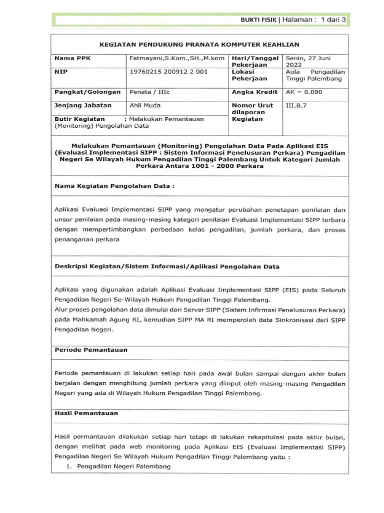 Laporan Monev | PDF