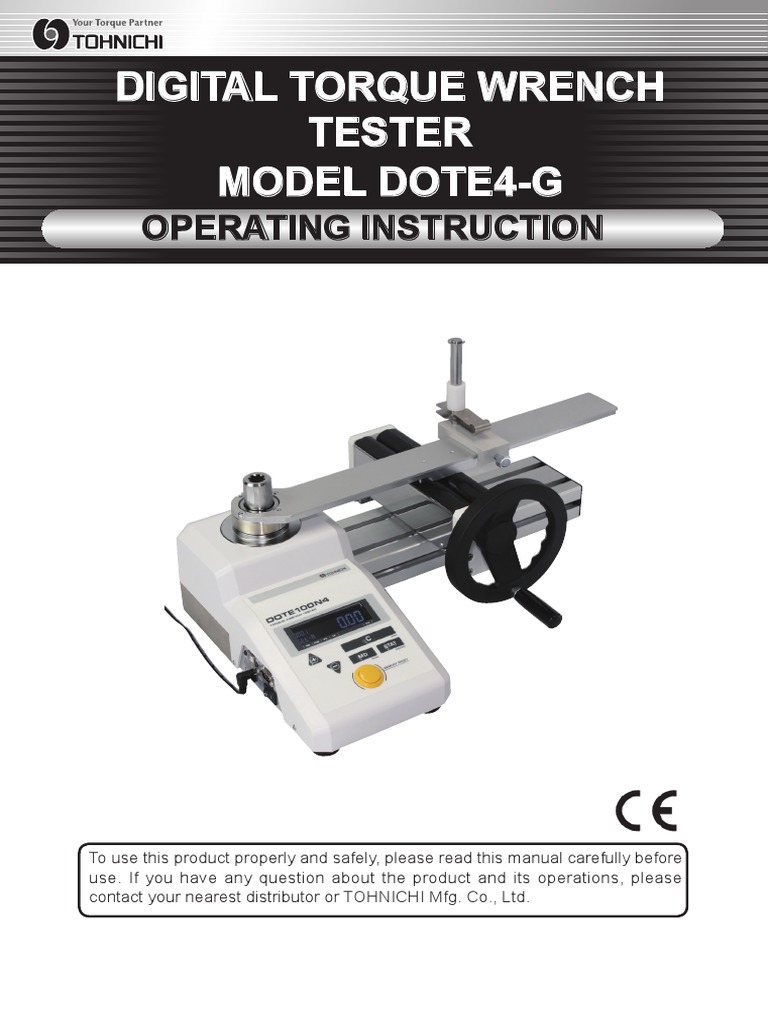 Gaya Torque Tester Tohnichi manualDOTE4G PDF Usb Electrical