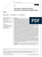 Obstetric Anal Sphincter Injuries Maternal Fetal and Sociodemographic Risk