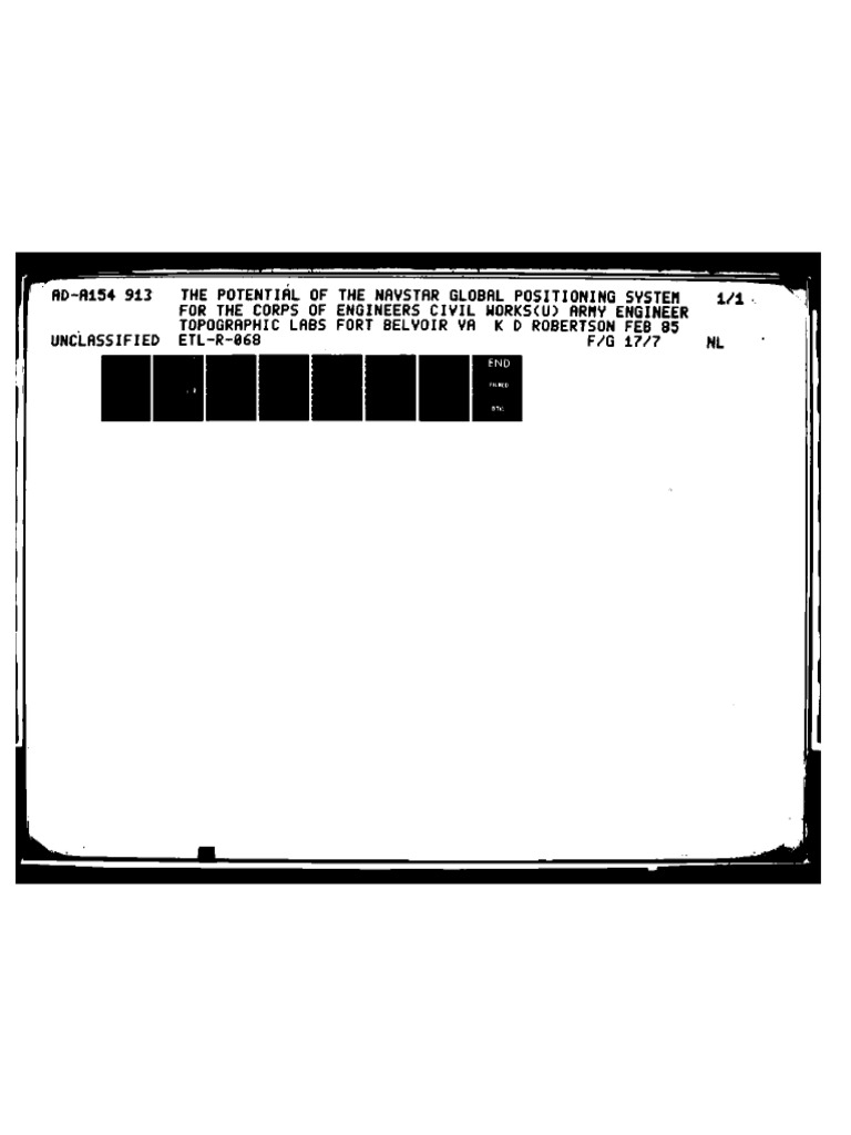 M2589 The Potential of The NAVSTAR Global Positioning System For The