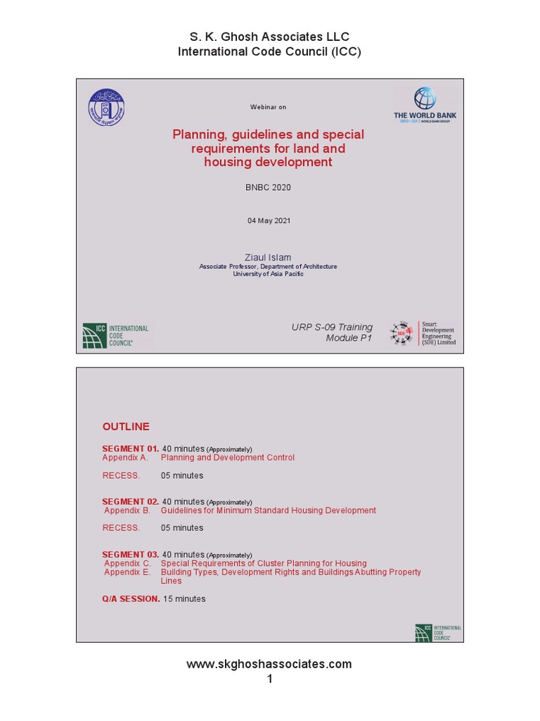 Planning Guidelines Special Requirements For Land Housing Development