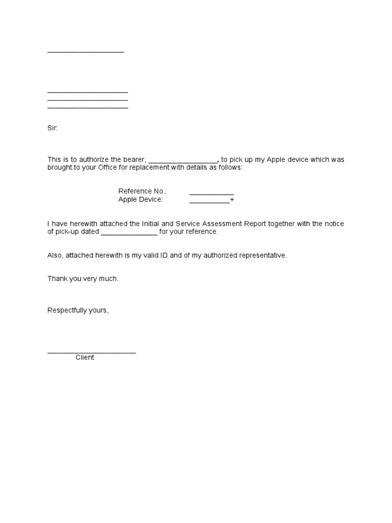 Authorization Letter PDF